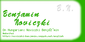 benjamin noviczki business card